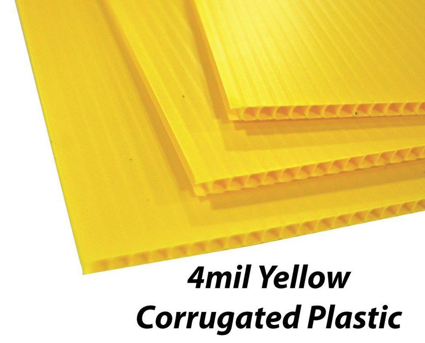 4mil yellow corrugated plastic