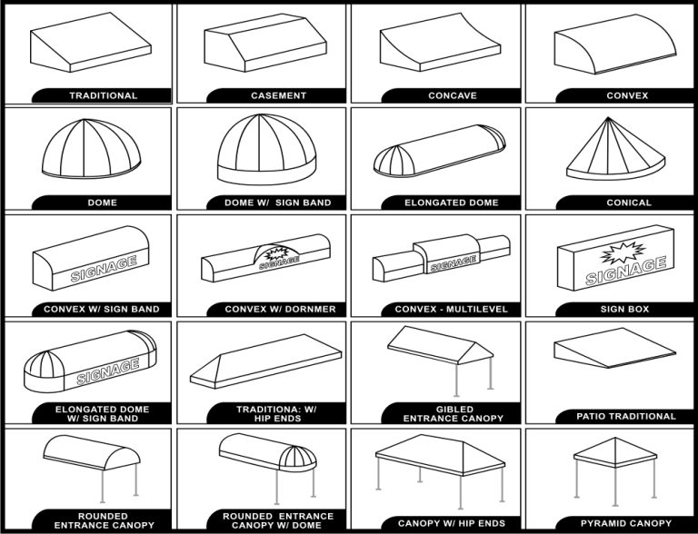 awning styles and designs