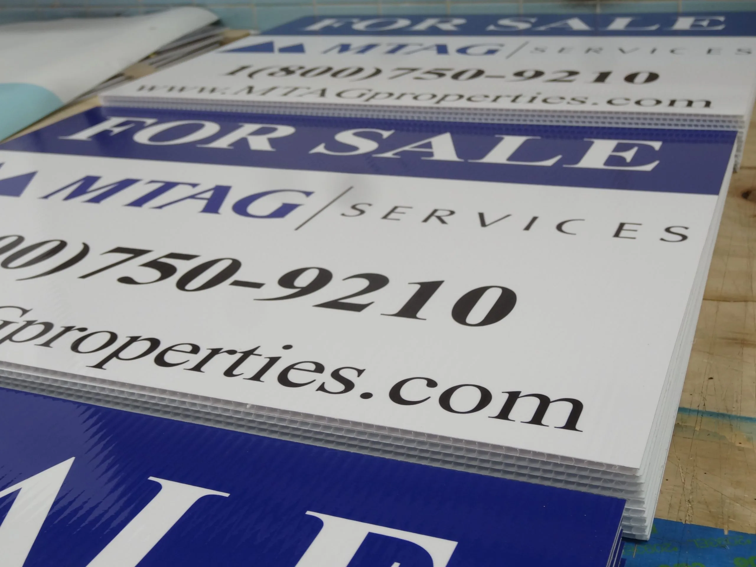 coroplast sign material nj city