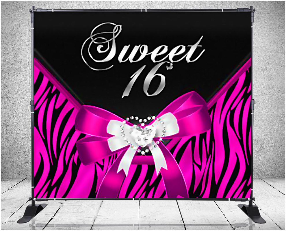 custom sweet 16 birthday backdrop