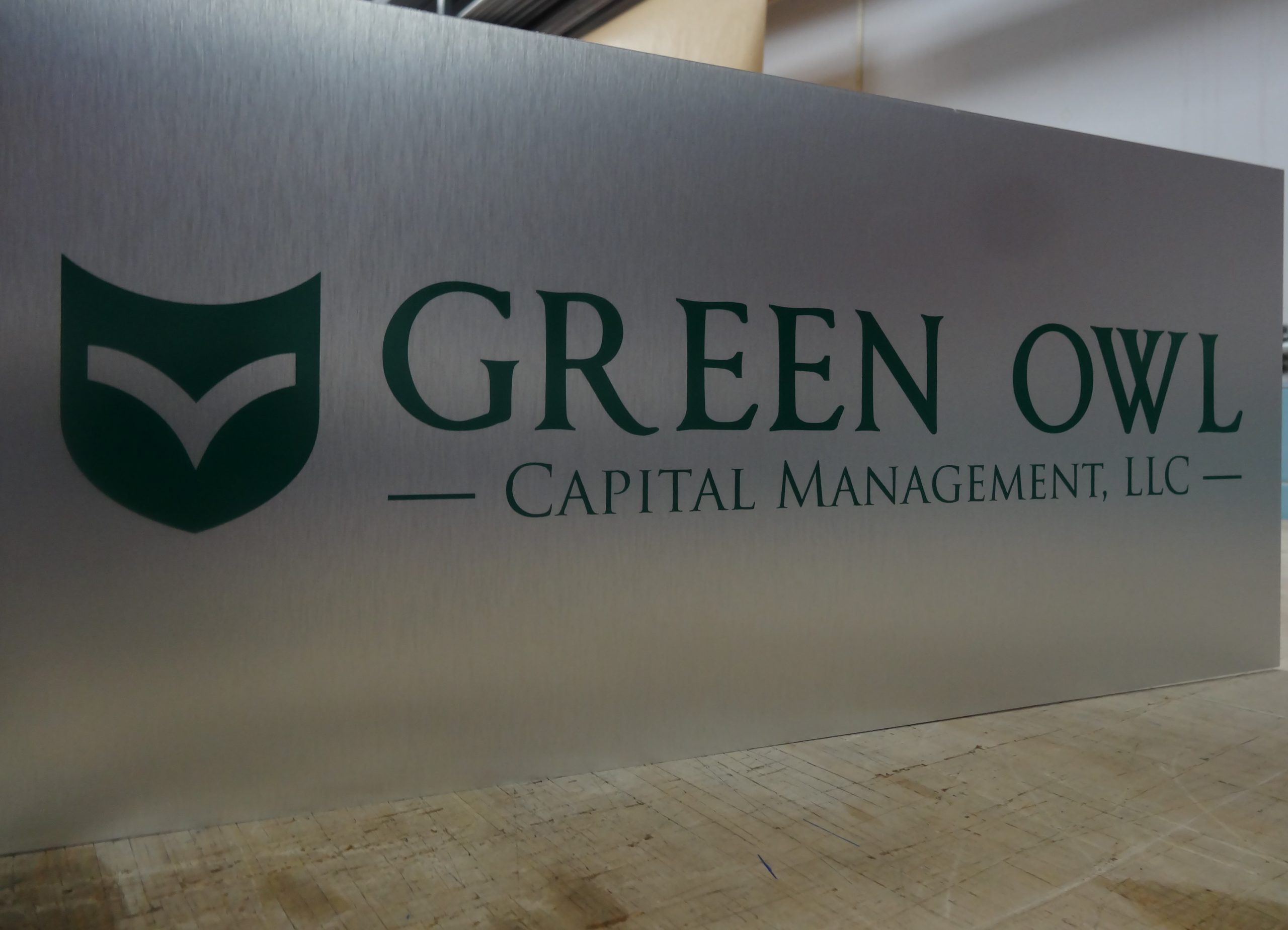 green owl rigid signs for events and businesses