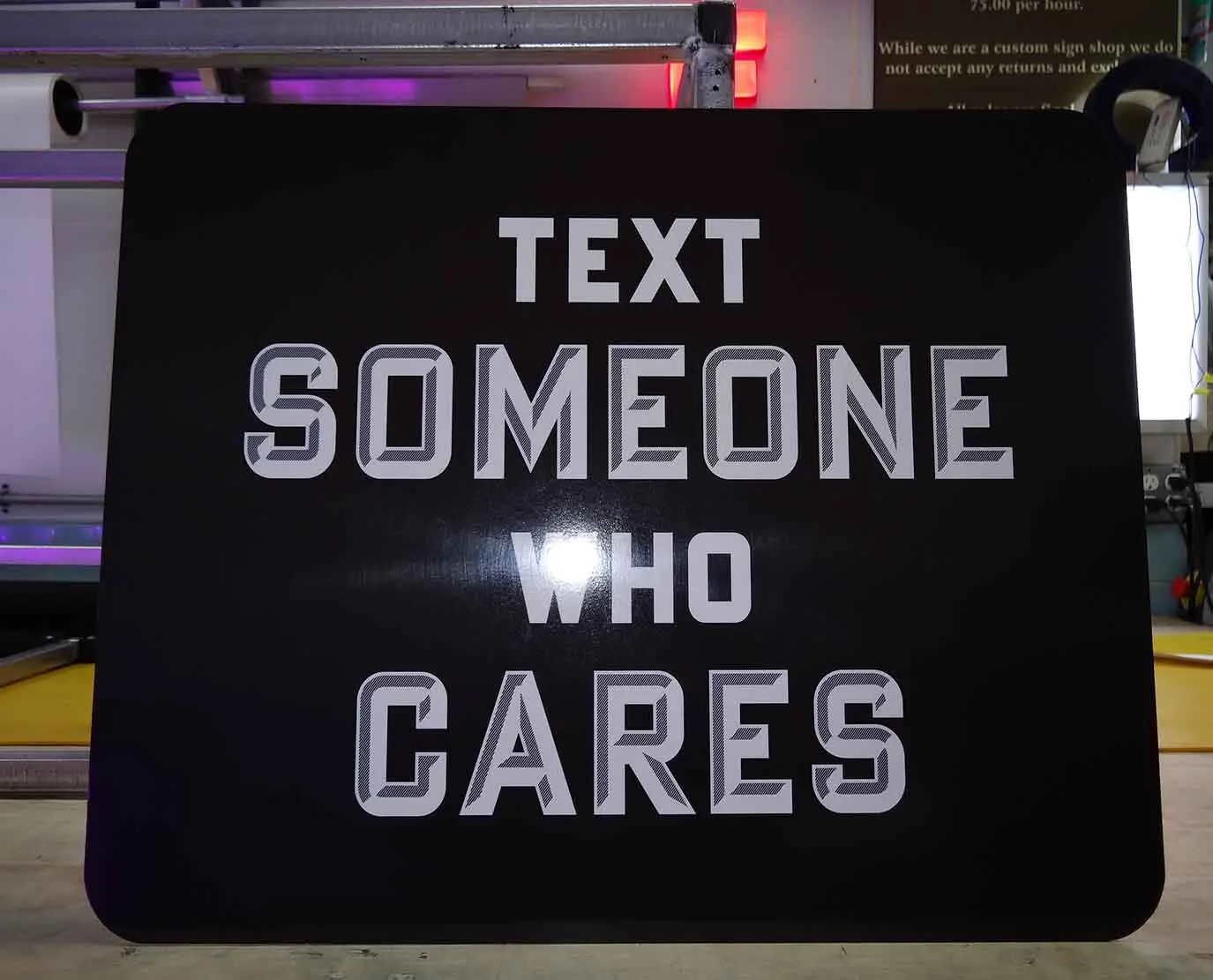 indoor custom dibond sign