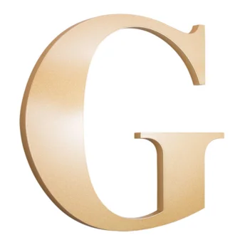 laser cut acrylic letter g
