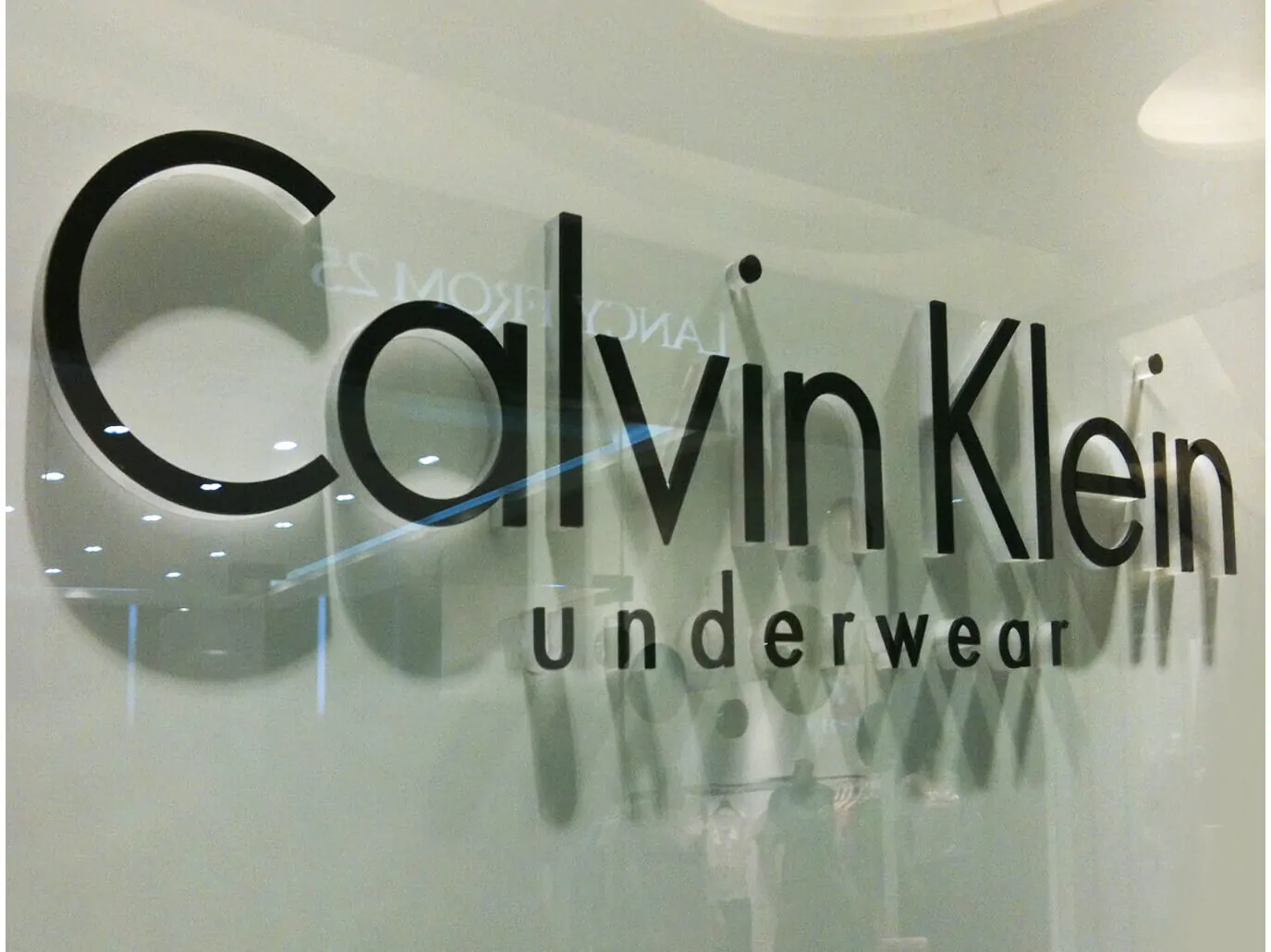 laserforcut acrylic letters for calvin klein