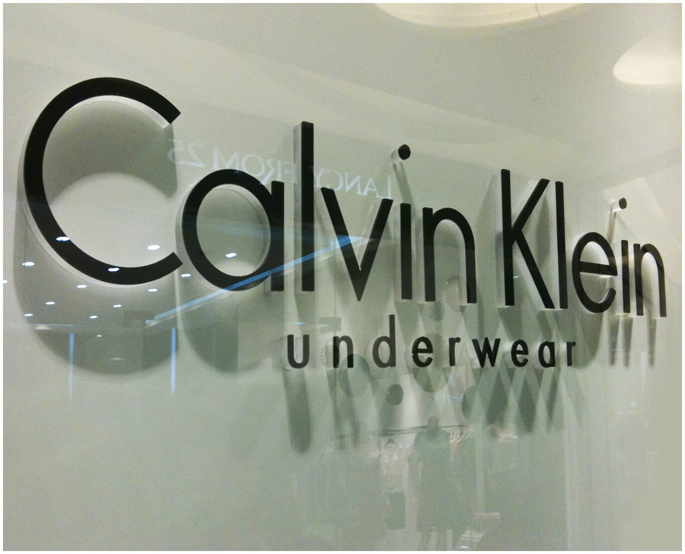 laserforcut acrylic letters for calvin klein