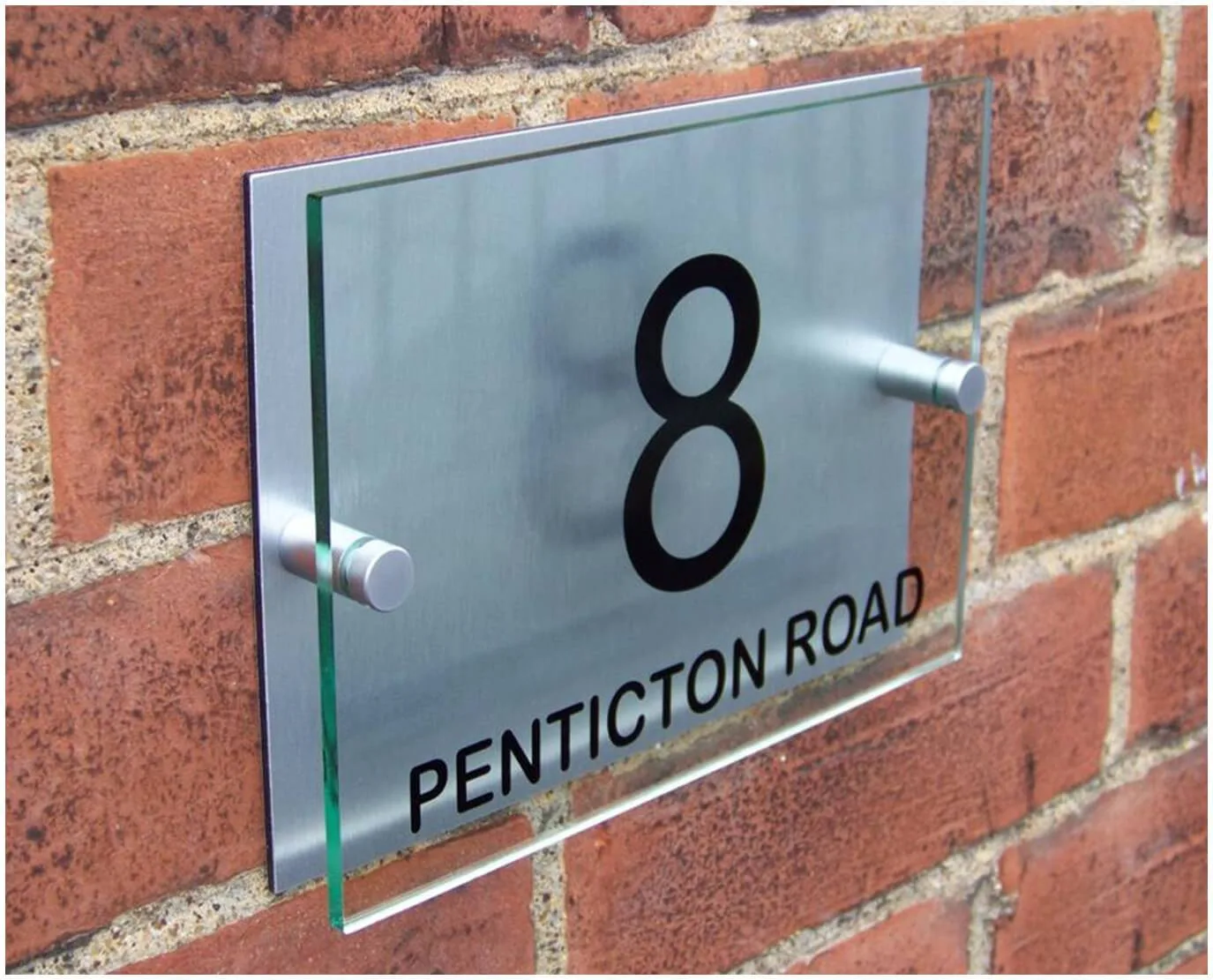 standoff road number sign