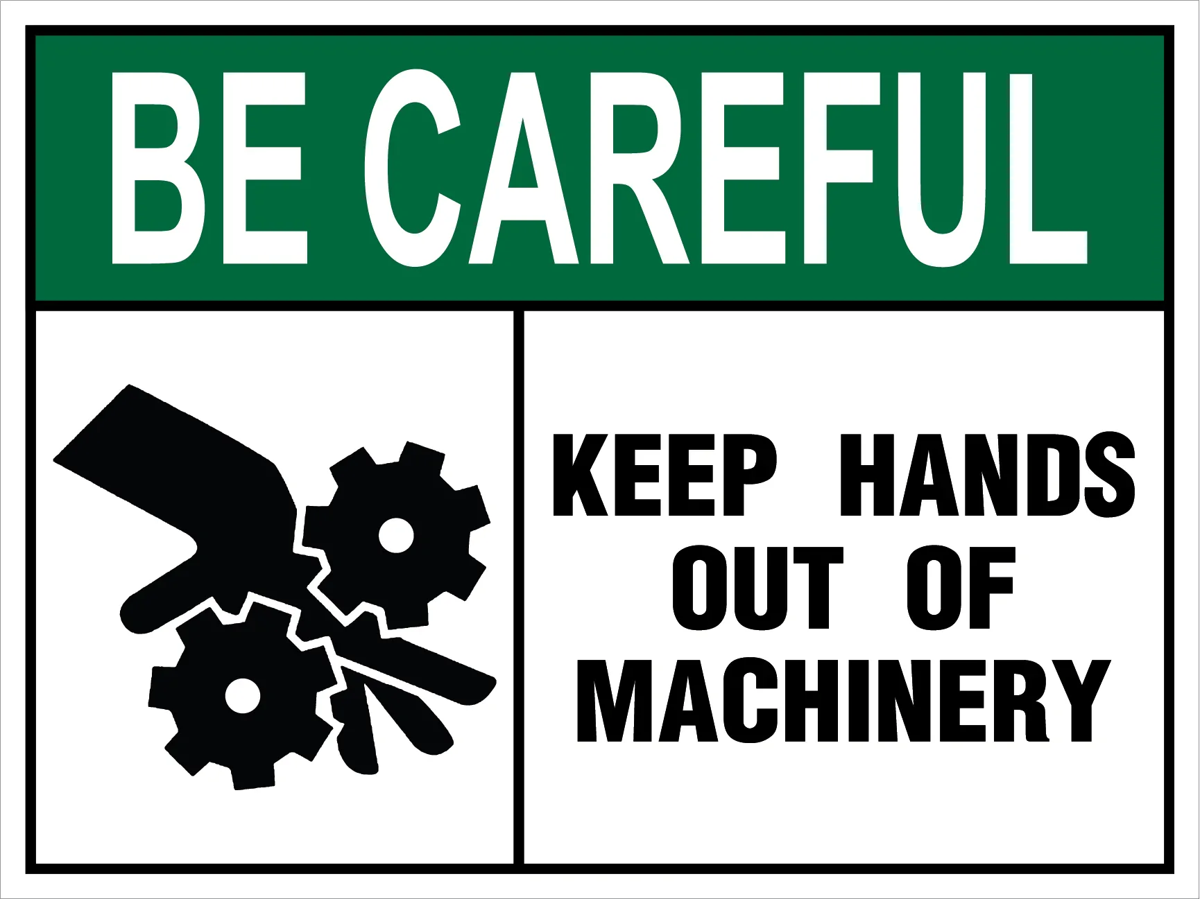 be careful construction site gogi sign