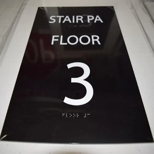 floor 3 stair pa ada signs