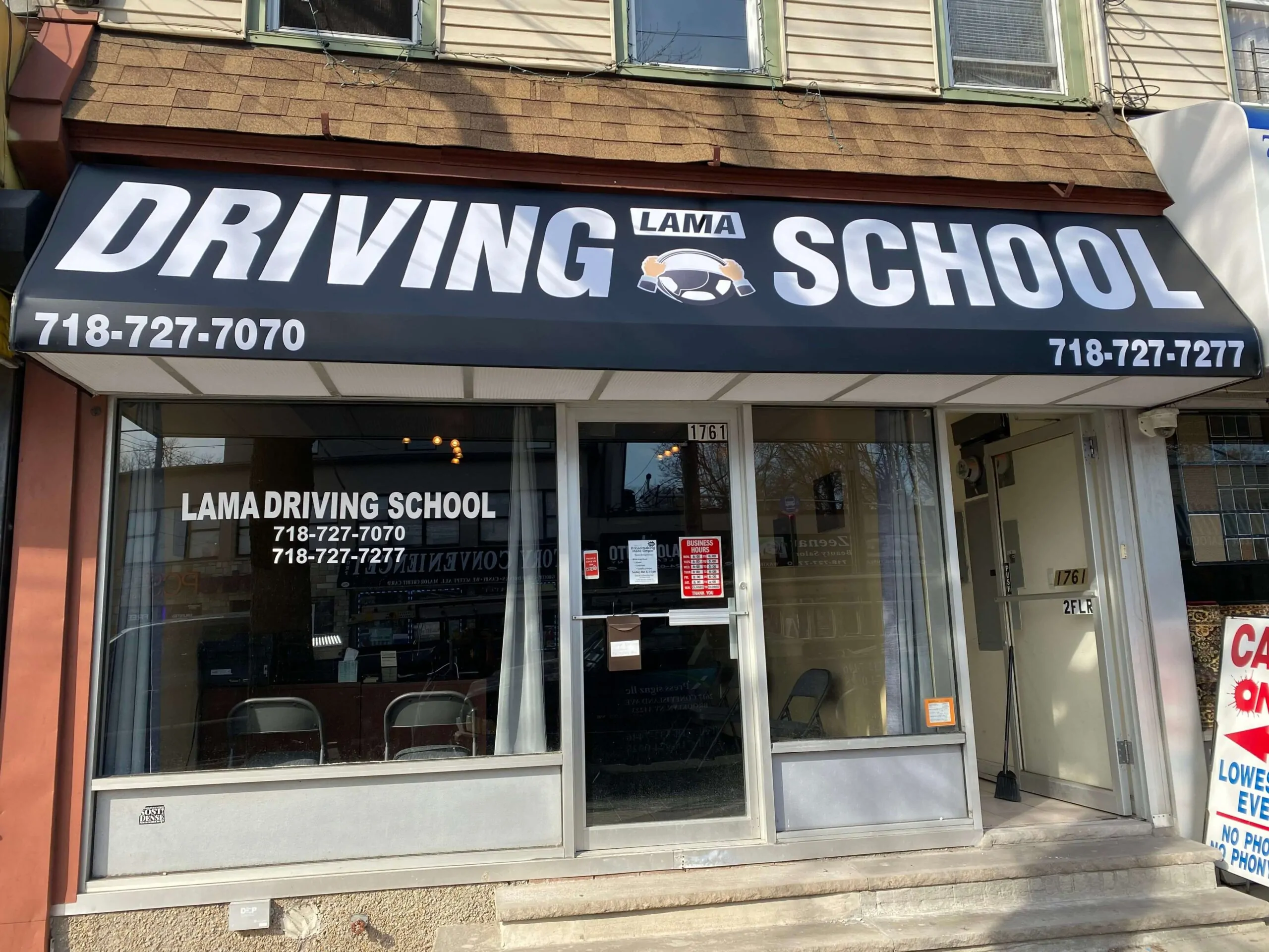 awning for driving school