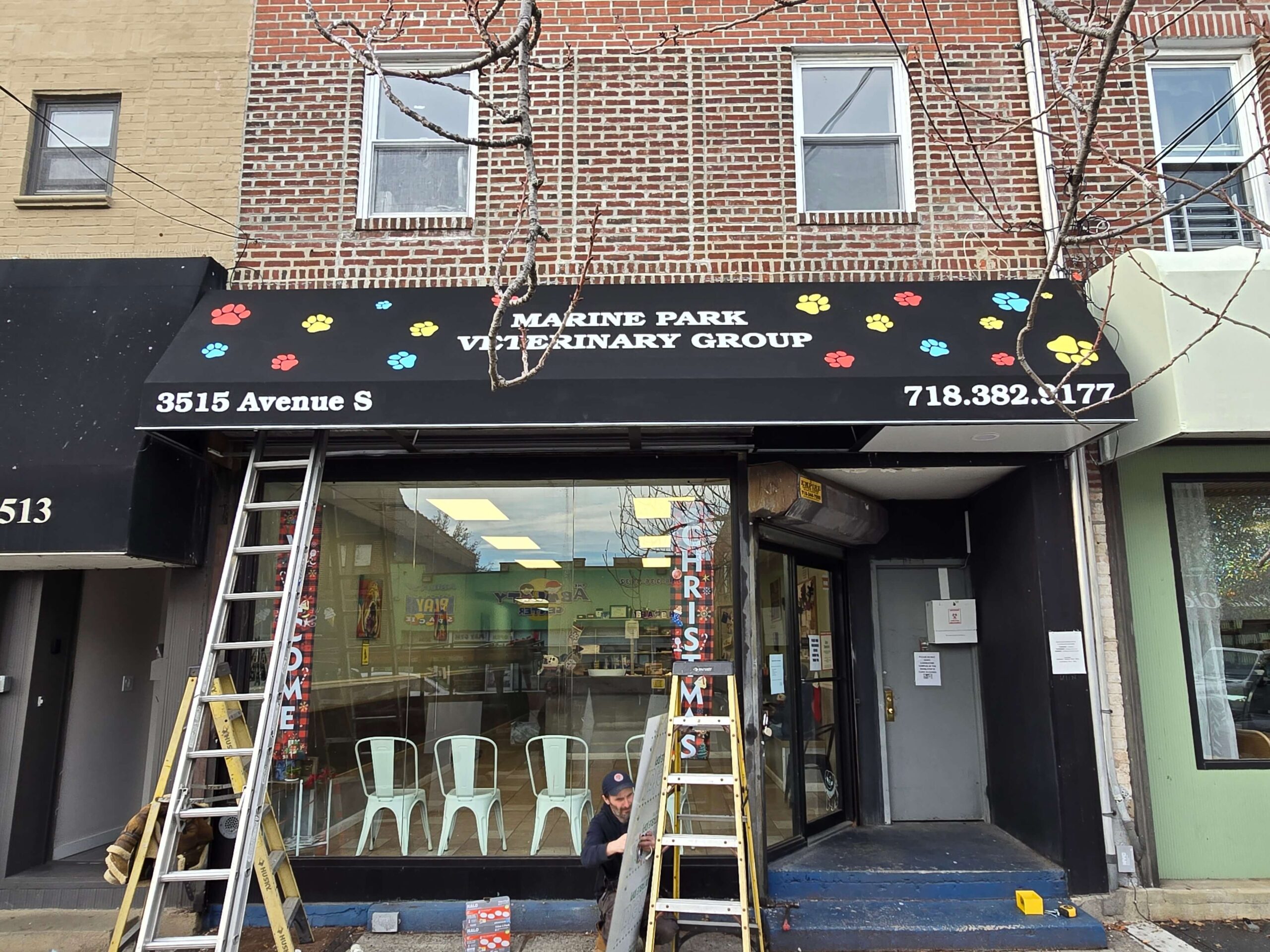 awning for marine park veternary group