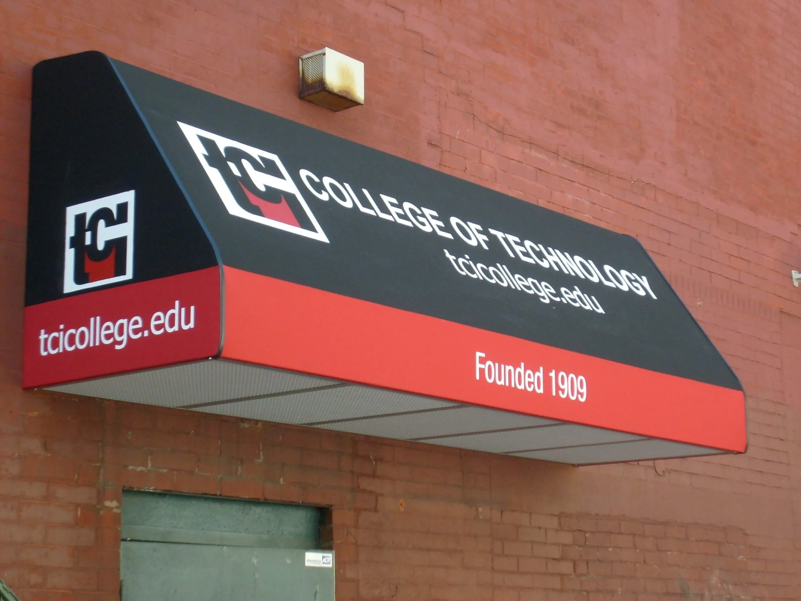 awnings for school and college entrances