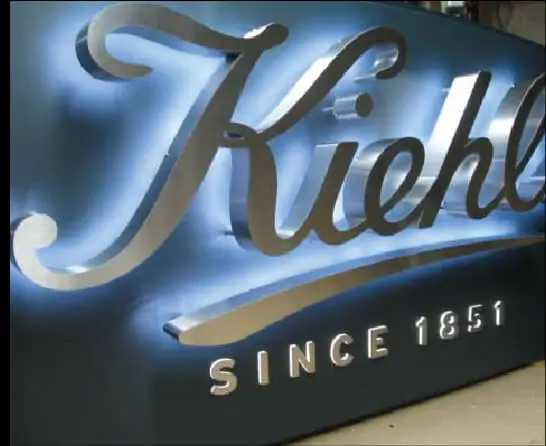 channel letters for kiehl