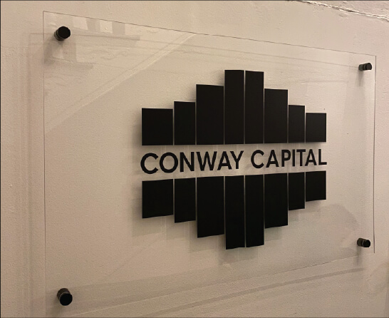 conway capital acrylic signs