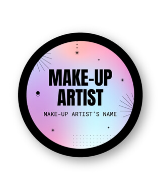 custom make up artist holographic decal