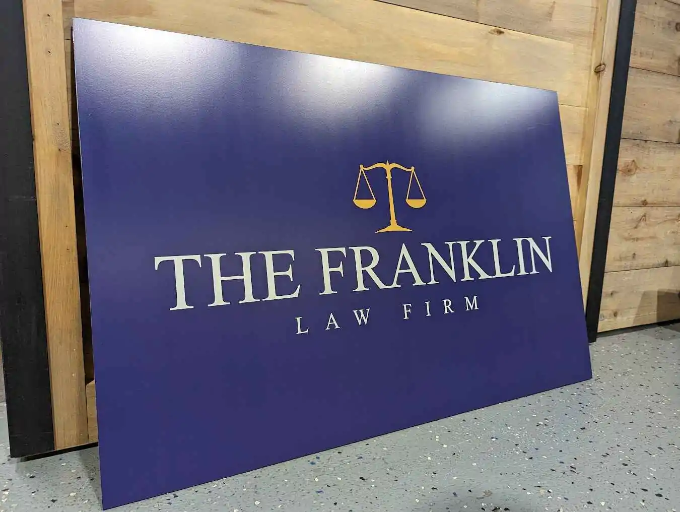 dibond sign for franklin law firm