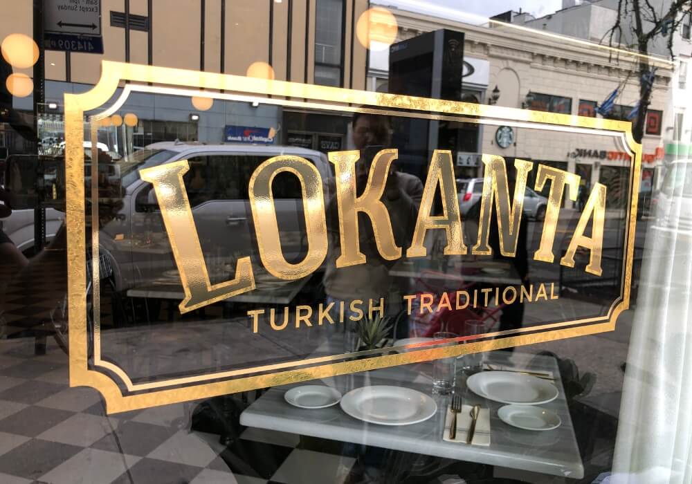 gold leaf decal for lokanta