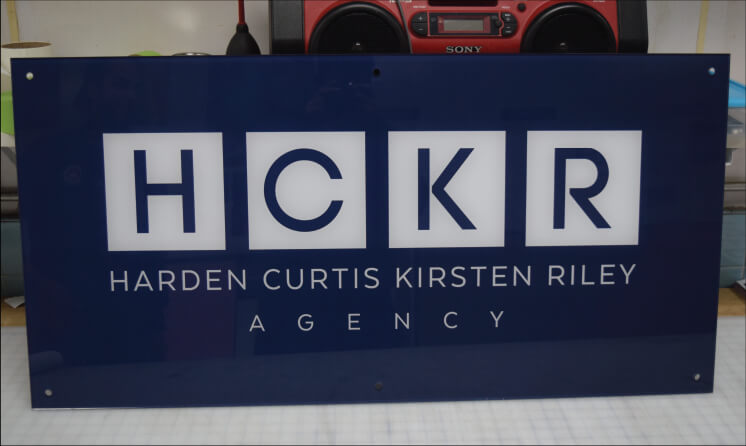 hckr agency acrylic sign new jersey