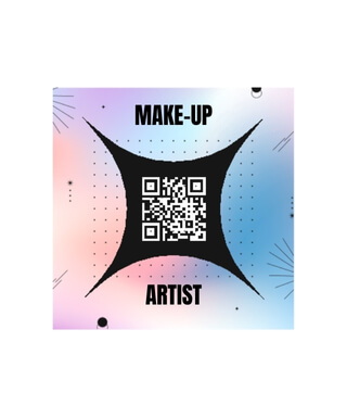 holographic decal for make up artist qr code