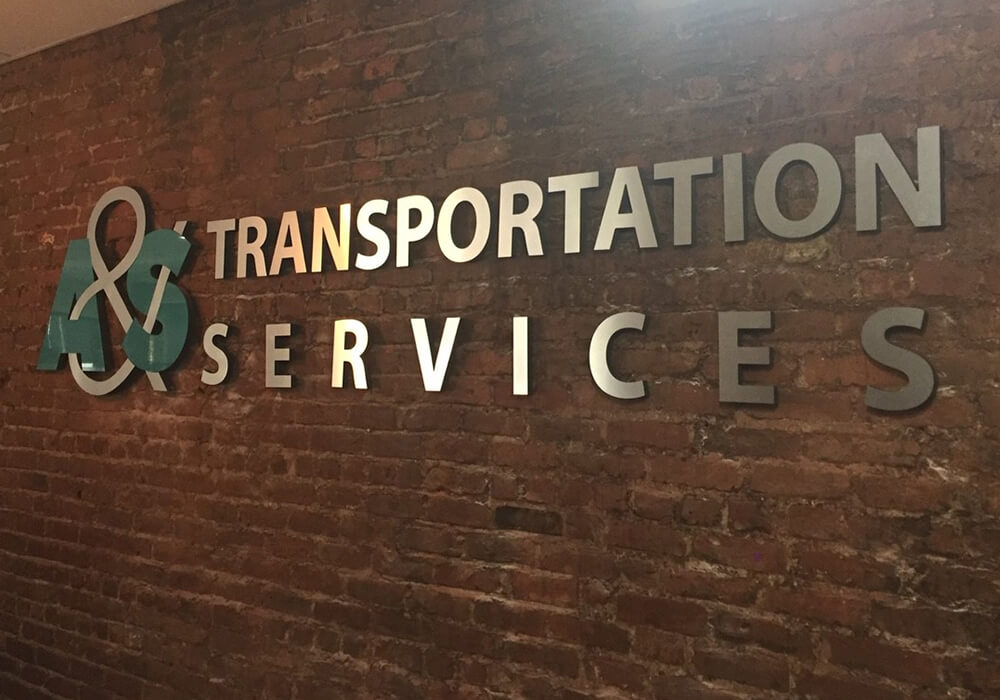 lobby sign for transportation services