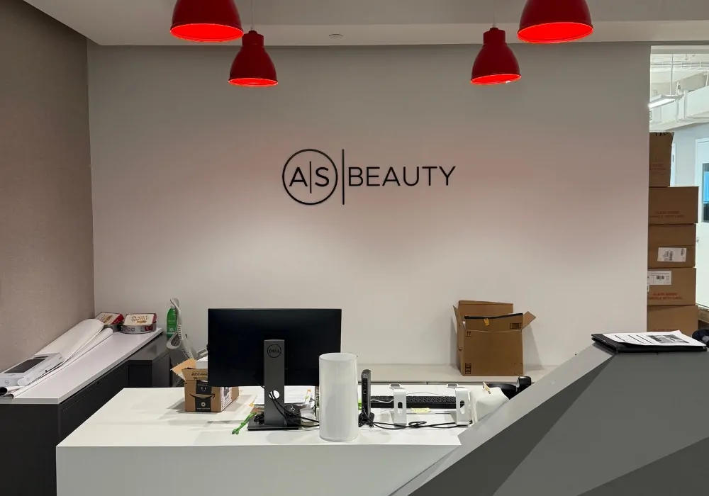 metal letters for reception area