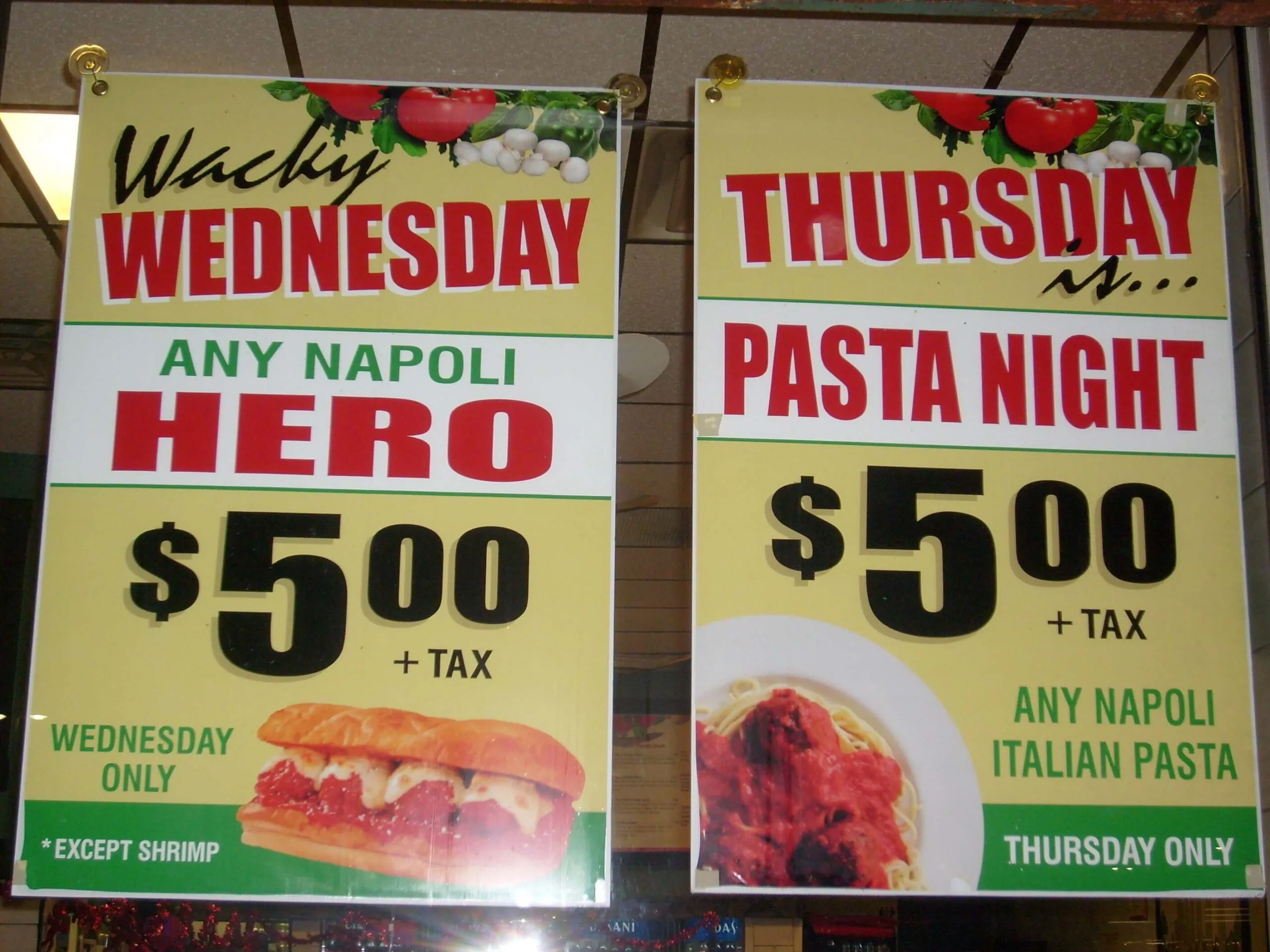 paper signs for restaurants