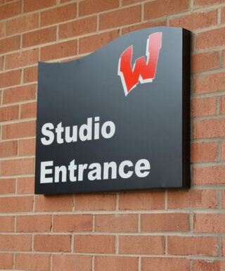 wall pan sign for studio