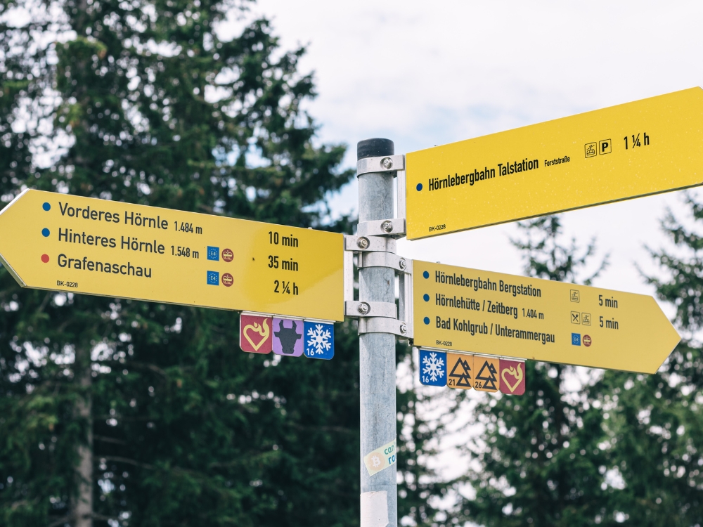 wayfinding signs for corners