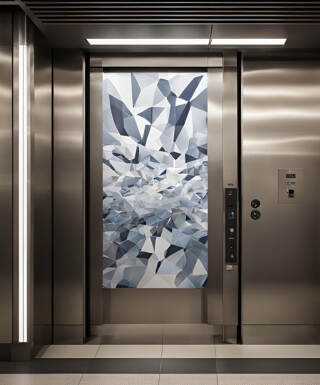 white crystal elevator wrap