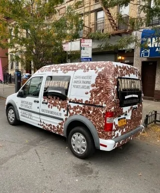 coffee roasters van wrap