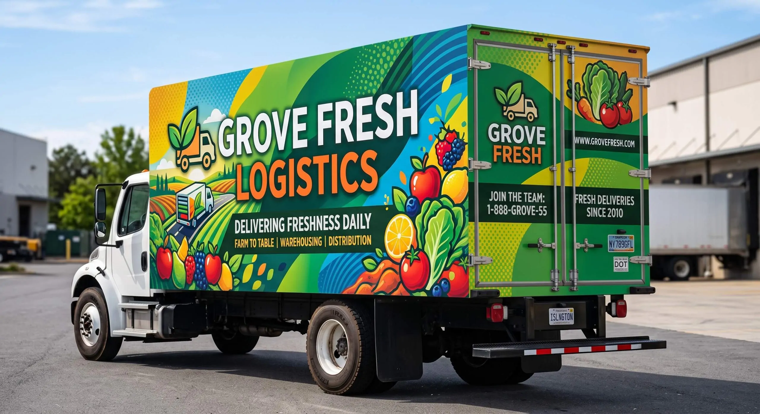 sided box truck graphics nj