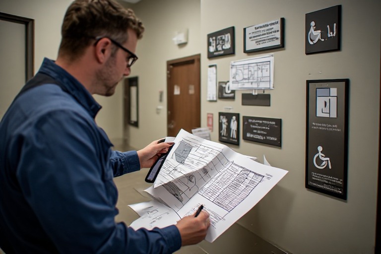 ADA sign installation inspection