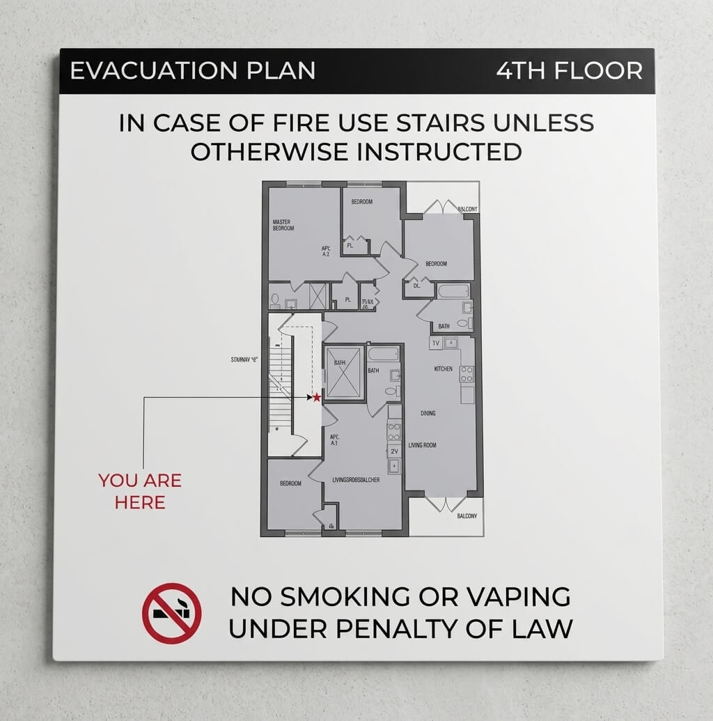 Building evacuation map nj