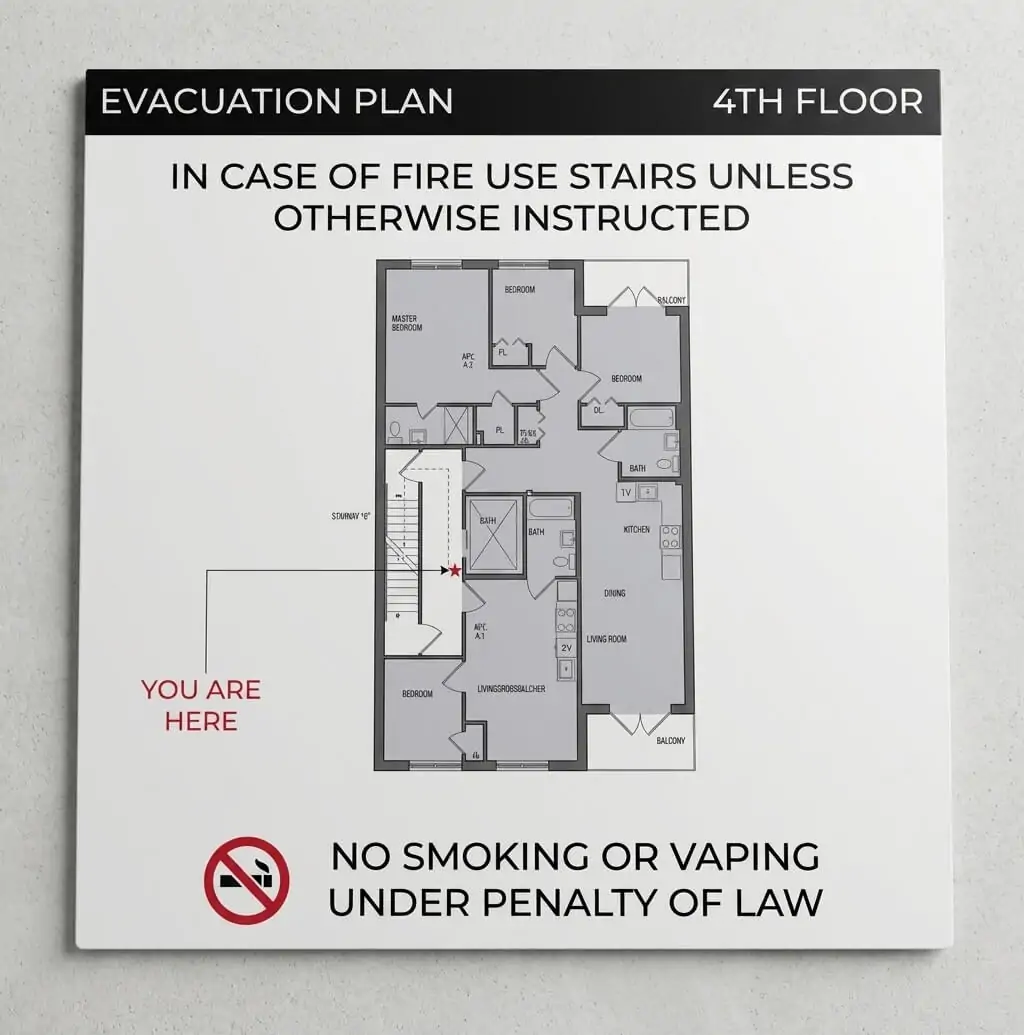 Building evacuation map nj