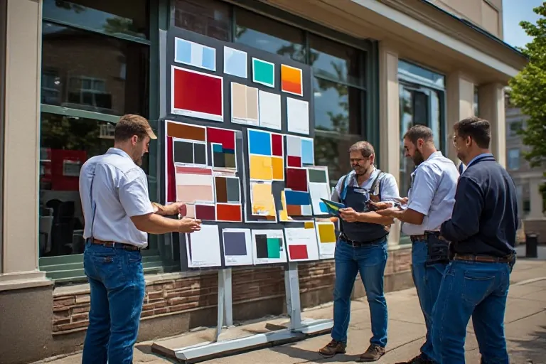Business sign color testing