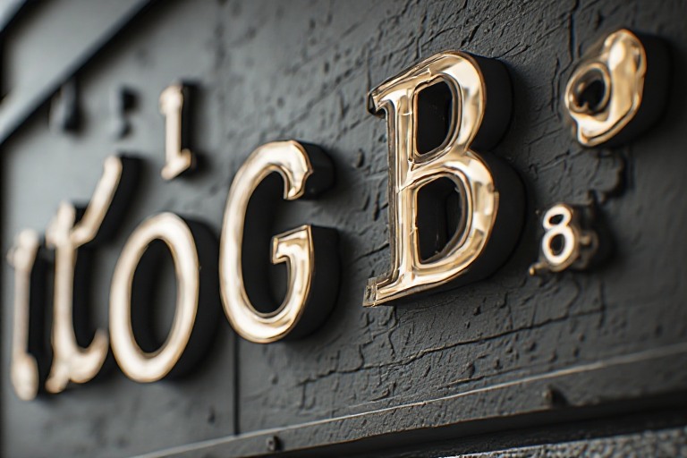 Business sign letter shapes