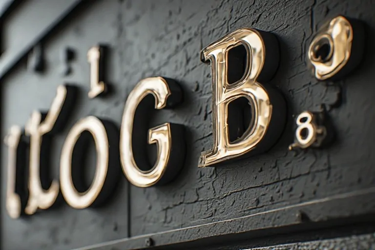 Business sign letter shapes