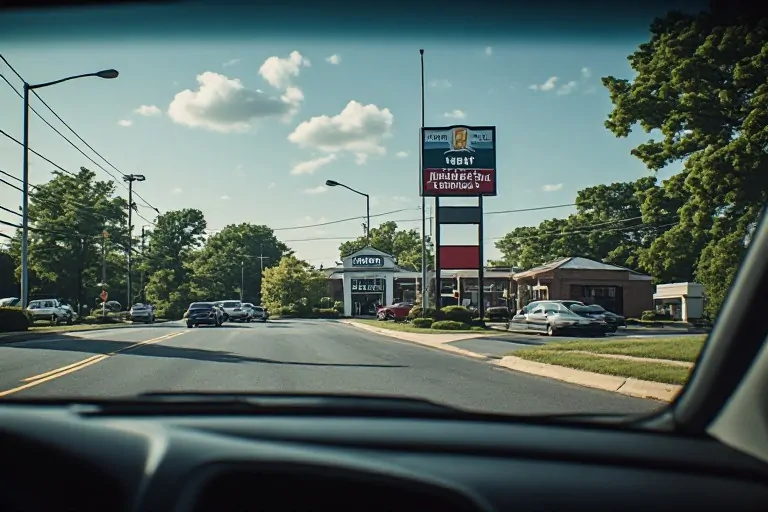 Business sign viewing distance