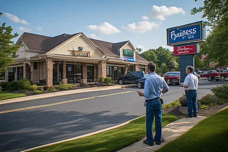 Business sign visibility and placement