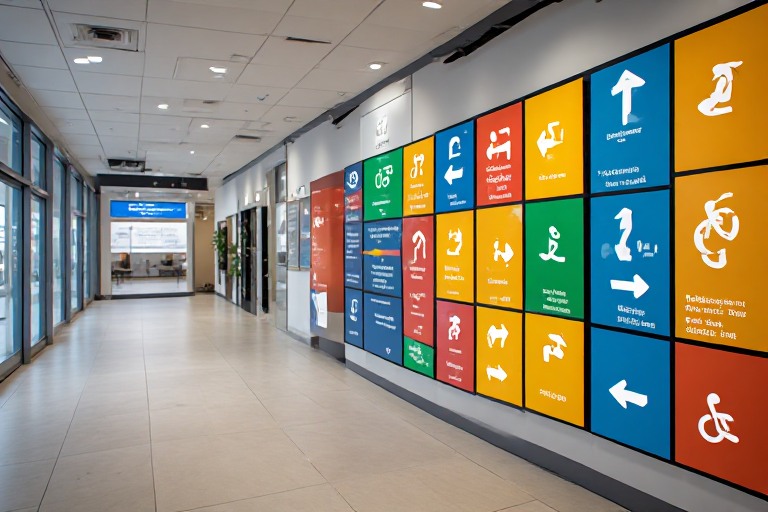Color coded business wayfinding
