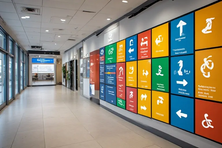 Color coded business wayfinding