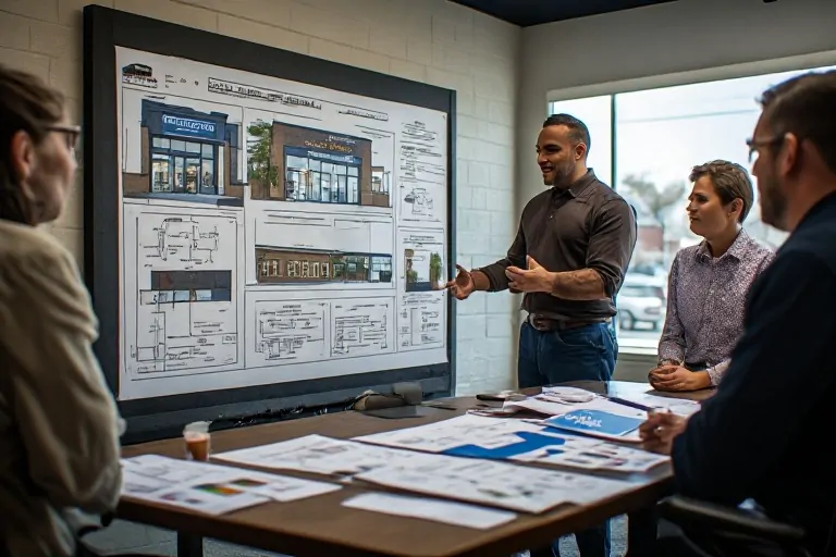 Commercial sign design review