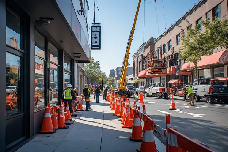 Commercial sign installation access