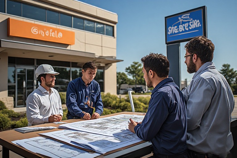 Commercial sign permit planning