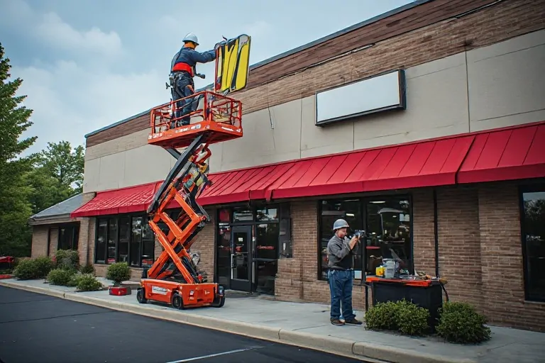 Commercial sign service and repair