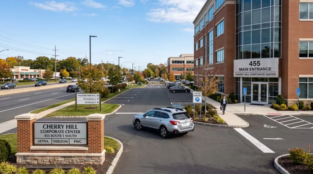 Commercial wayfinding and parking signs