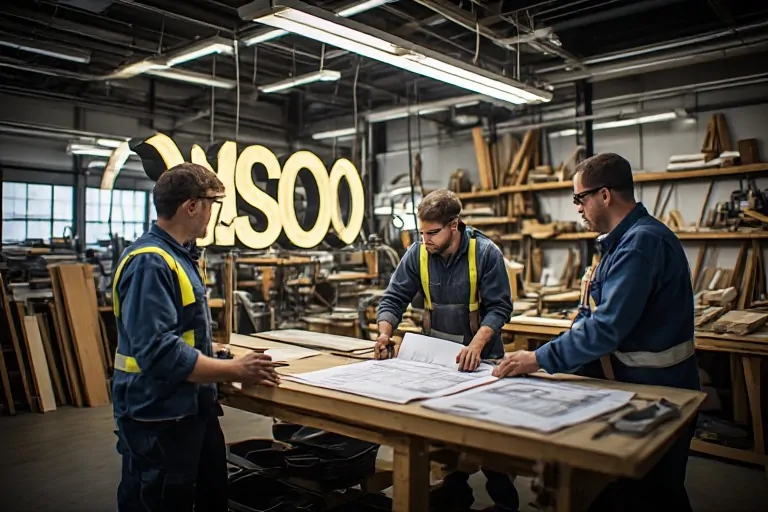 Custom sign fabrication process