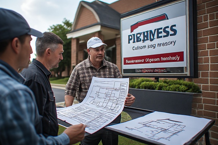 Custom sign final approval review