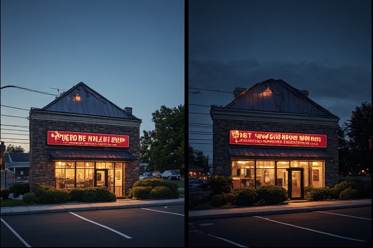Day and night sign illumination