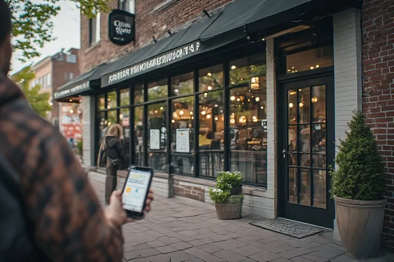 Digital discovery and physical business signage
