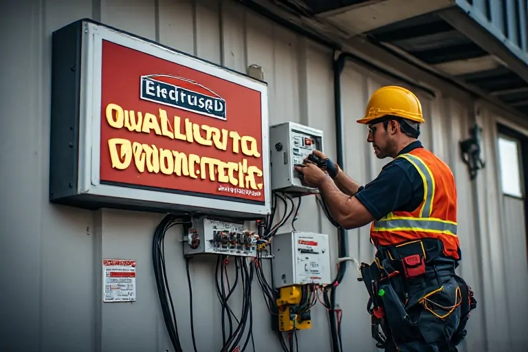 Electrical sign disconnection